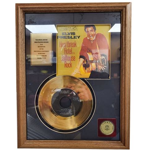 Elvis Presley Heartbreak Hotel Kt Gold Record Single Fiftiesstore