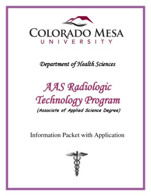 Fillable Online Coloradomesa Bsn Program Information Packet