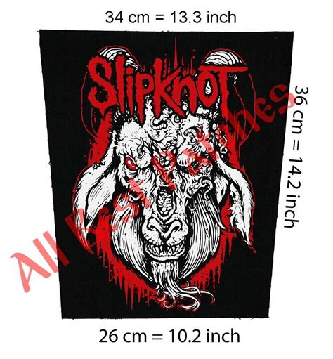 Slipknot Back Patch Stone Sour Joey Jordison Corey Taylor Korn Limp