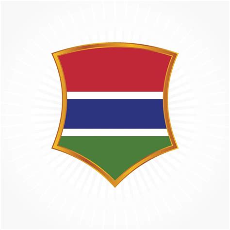 El Vector De La Bandera De Gambia Con Marco De Escudo 3207032 Vector En