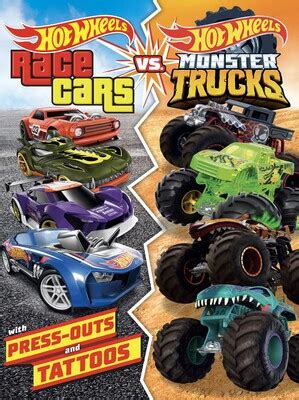 Hot Wheels Race Cars Vs Monster Trucks Book By Mattel Official