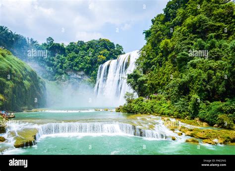 China Guizhou Huangguoshu Waterfall In Summer One Of The Largest