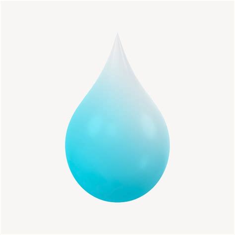 Water Drop Environment Icon 3D Free Icons Illustration Rawpixel