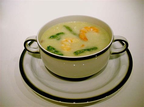 Spargelcremesuppe Mit Garnelen Von Hobbykochen Chefkoch