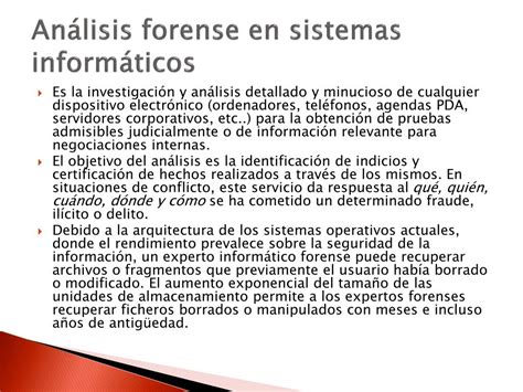 Ppt An Lisis Forense En Sistemas Inform Ticos Powerpoint Presentation