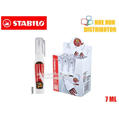 Stabilo Swan White Correction Pen Liquid Paper Ink Pen Eraser 7ml