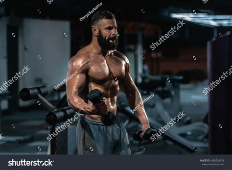 Portrait Handsome Sporty Man Naked Muscular Stock Photo Shutterstock