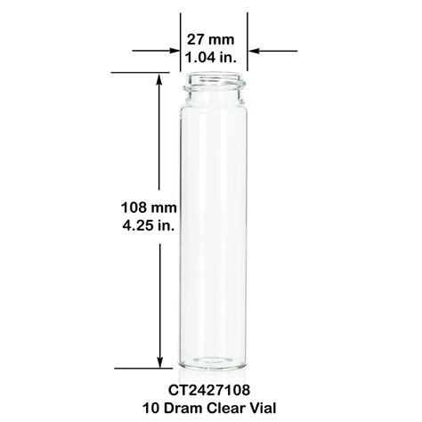 10 Dram 125 Oz Glass Vials W Cap In Stock Ships Today