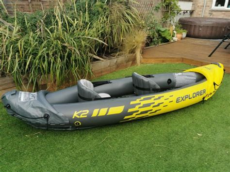 Intex Explorer K Kayak Person Inflatable Canoe Boat With Pump