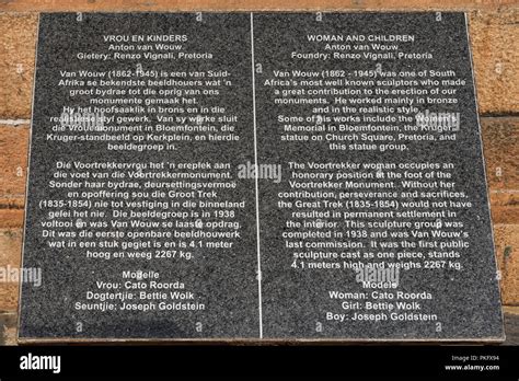 Pretoria South Africa July 31 2018 A Granite Plaque For The Woman