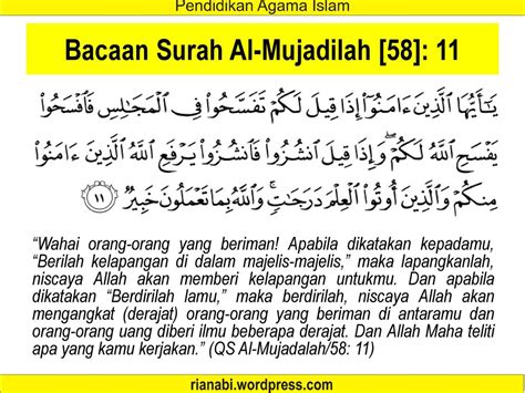 Detail Surat Al Mujadalah 58 Ayat 11 Koleksi Nomer 18