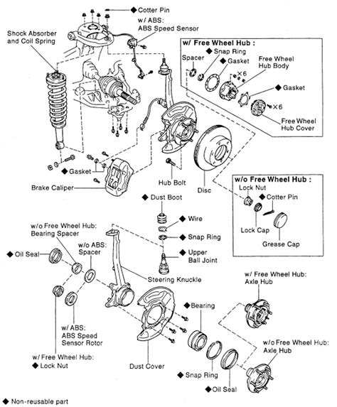 Toyota Tacoma Front Suspension Diagram