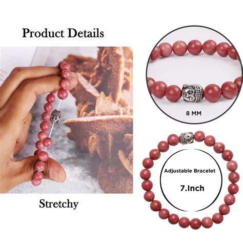 Rhodochrosite Bracelet Buy Online Rhodochrosite Crystal Buddha Bracelet