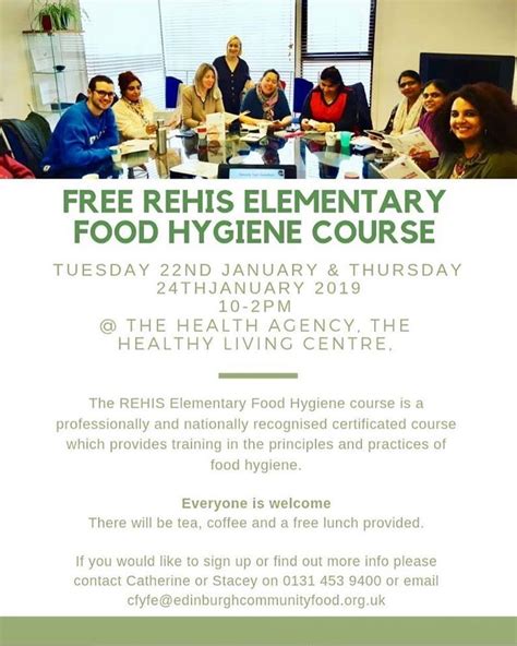 Free REHIS Elementary Food Hygiene Course - Digital Sentinel