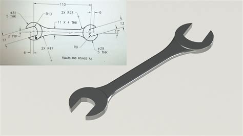 SolidWorks Tutorial Spanner YouTube