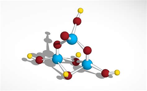 3d Design Aluminum Sulfate Vsepr Tinkercad