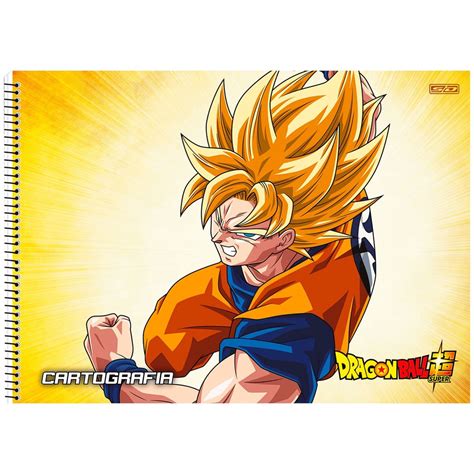 Caderno Dragon Ball Para Desenho Capa Dura Grande Folhas Shopee Brasil