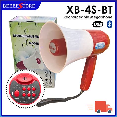 W Megaphone With Rechargeable Battery Bluetooth Record Function