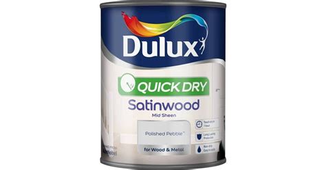 Dulux Quick Dry Satinwood Wood Paint, Metal Paint Grey 0.75L • Compare ...