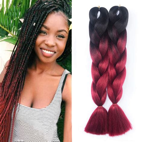 Yrenrea Ombre Braiding Hair Kanekalon 24 5pcslot Synthetic Jumbo Braiding Hair