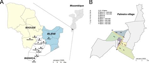 Map Of Study Area In Southern Mozambique A Showing The Eight Sampled