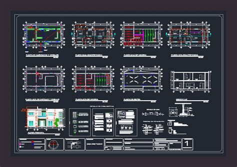 Casa Habitacion Plantas En Autocad Librer A Cad