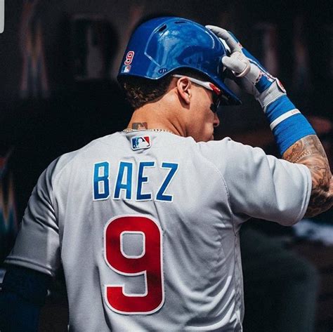 Download Javier Baez Back Profile Jersey Nine Wallpaper