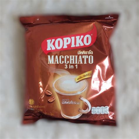 Kopiko Macchiato Instant Coffee Kape 3 In 1 From Thailand 20 Sachets