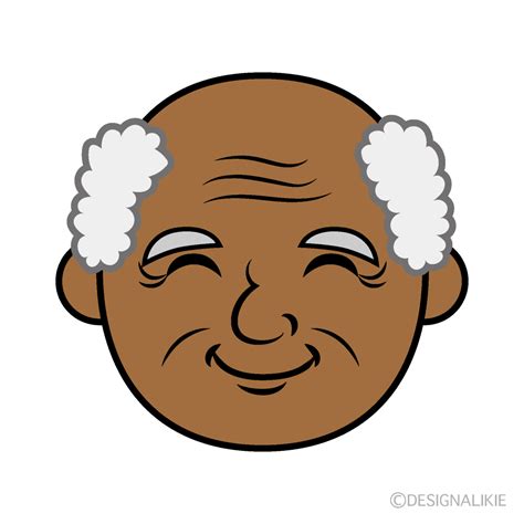 Smiley Grandpa Face Cartoon Free Png Image｜illustoon