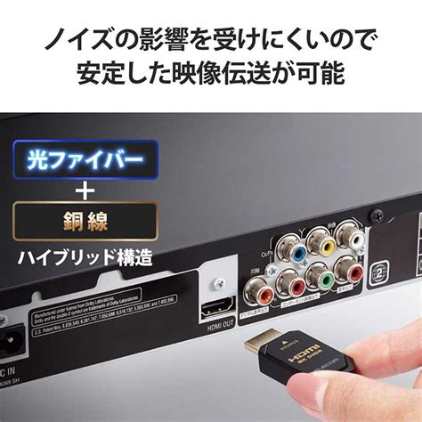 エレコム HDMIケーブル Ultra High Speed HDMI アクティブオプティカル 10m 8K 60p 4K 120p 金