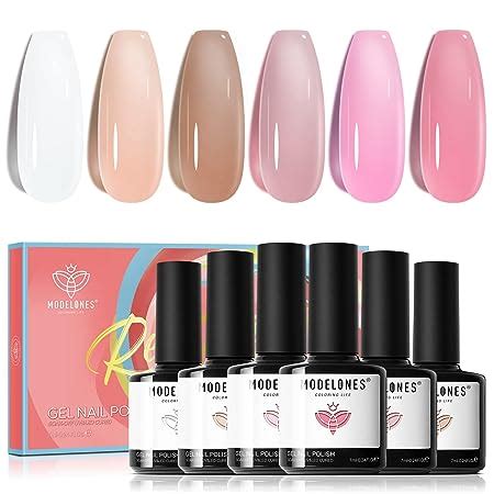 Modelones Uv Nagellack Rosa Milchig Wei Nude Pink Jelly Gel