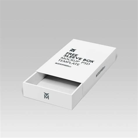 Free Sleeve Box Mockup Template Psd