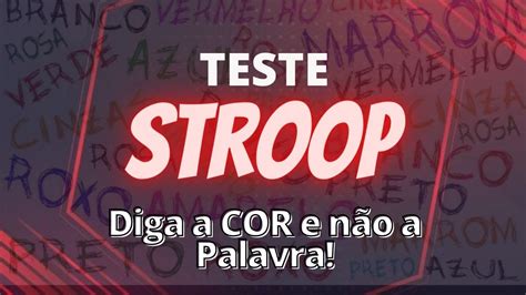 Desafio Diga A Cor Não A Palavra Teste Stroop Youtube