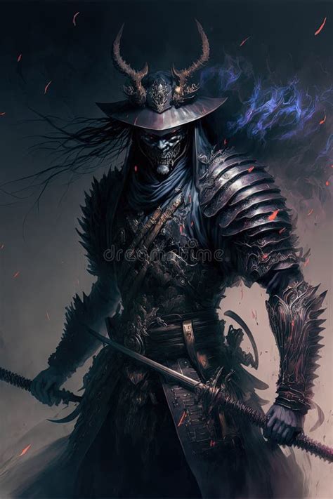 Ghost Warrior Samurai In Heavy Armour Ronin Samurai Fantasy Character