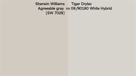 Sherwin Williams Agreeable Gray SW 7029 Vs Tiger Drylac 09 90160