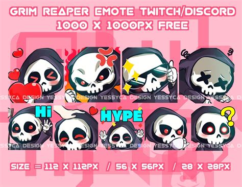 Cute Skeleton Grim Reaper Emotes Bundle Halloween Event With Various