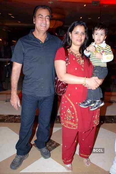 Pradeep Rawat with wife and son at the success bash of the movie ...