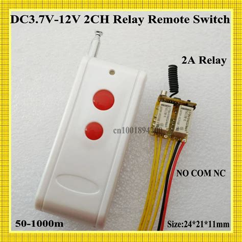 Aliexpress.com : Buy Micro 2 CH Relay Remote Switch 3.7v 4.5v 5v 6v 7 ...
