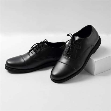 Jual Sepatu Pantofel Pria Formal Kerja Kantoran Casual Oxford Fullblack