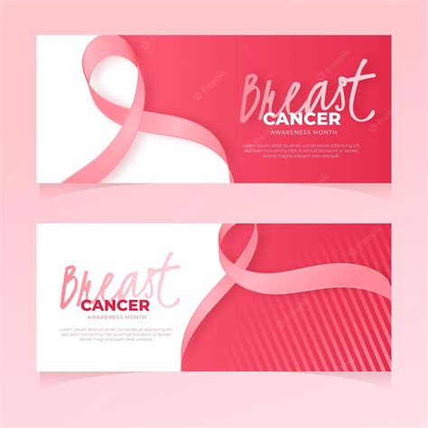 Premium Vector Breast Cancer Awareness Month Banner