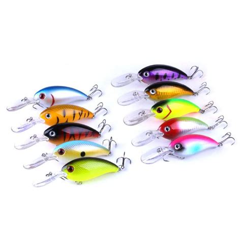 10 Pieces Crankbait Fishing Lures 10cm 13g Artificial Crank Bait