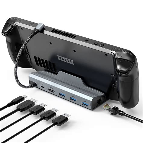 Steam Deck Dock 6 In 1 Docking Station For Steam Deck With HDMI 2 0