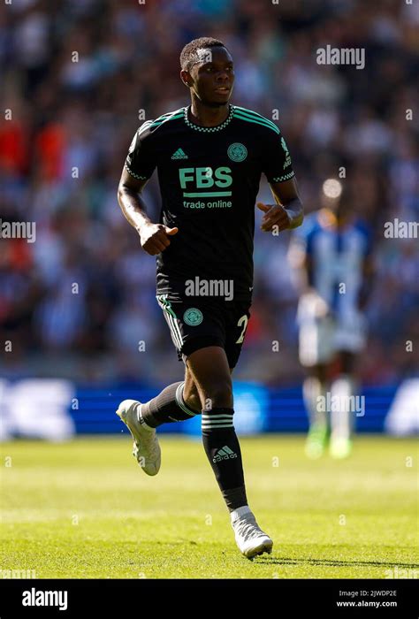 Leicester Citys Patson Daka In Action During The Premier League Match