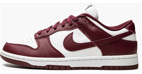 Nike Leather Dunk Low Dark Beetroot Shoes In White Lyst