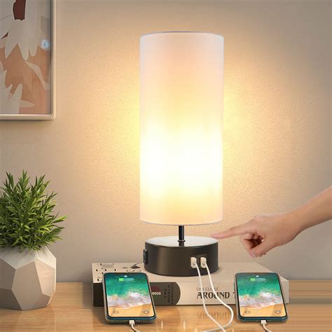 Buy Table Lamp Touch Bedside Lamp Table Lamps With USB Port Nightstand