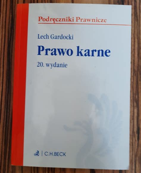 Prawo Karne Lech Gardocki Warszawa Kup Teraz Na Allegro Lokalnie