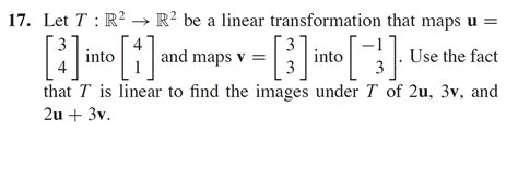 Solved Let T R R Be A Linear Transformation That Maps Chegg