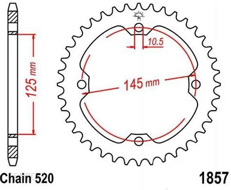 Cz Ci Motocyklowe Jt Sprockets Z Batka Tylna Z Barossa Yamaha