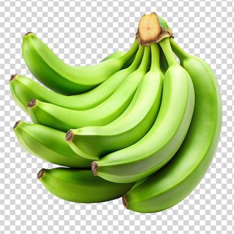 Premium Psd Bunch Of Green Banana Isolated On Transparent Background