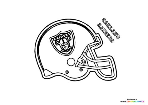 Oakland Raiders Nfl Helmet Coloring Pages For Kids